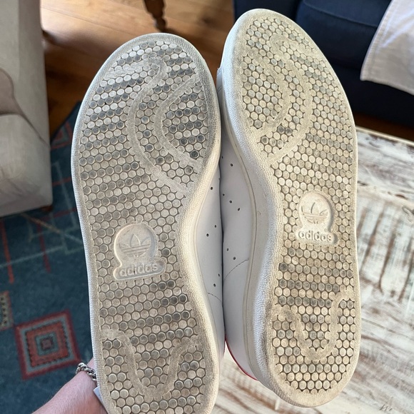 Red and white Adidas Stan Smith - EUC - Picture 5 of 6